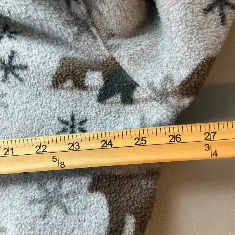 Erika Taylor Country Medium Fleece Long Robe Bear Snowflake Cozy Southwestern - Picture 7 of 13